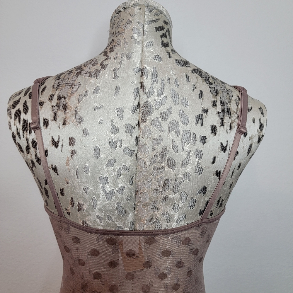 PINK Victoria's Secret Polka Dots Mesh Sheer Bodysuit. - Picture 8 of 15